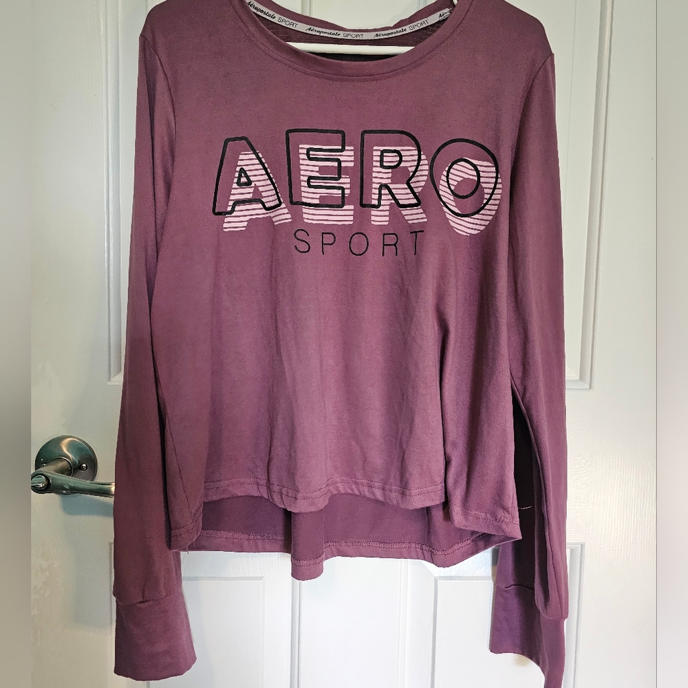 Aero Sport Purple Long Sleeve Top Junior's Sz XL